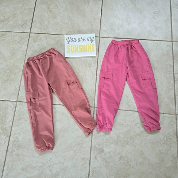 Kids Cargo Pants Set - Pink and Rose - Picture 1 of 15